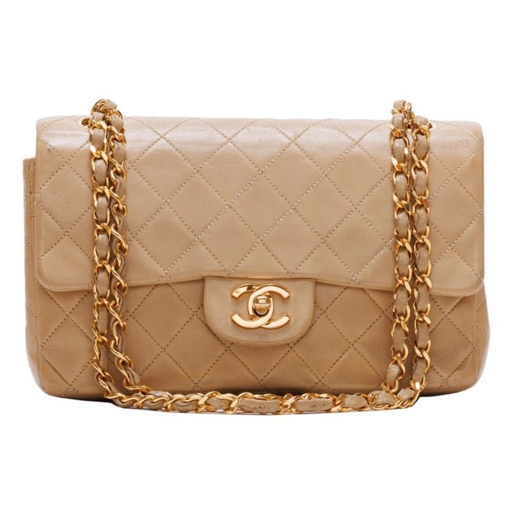 Chanel Matelasse Turnlock Chain Shoulder Lambskin Beige Mini Bag Shoulder Bag